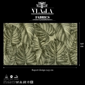 Sepia philodendron Текстилен материал - Img 2