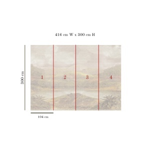 Tapet Breathe In/Out 416 x 300 cm H - Linen - Img 2