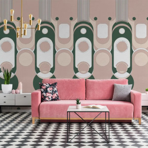 Tapet Le Veque Tower Pink