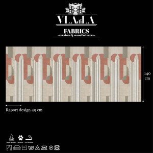 The Daily Express (red) Fabric - Img 2