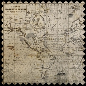 Tissu Magnetic curves (illustrated)