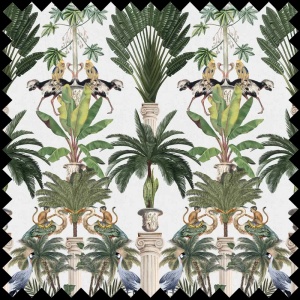 Tropical columns (light) Fabric