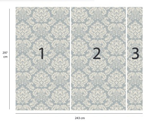 Обои Azure Medallion 243 x 297 cm H - Smooth - Img 2