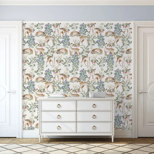 Anca's Fawn In White Carta da parati