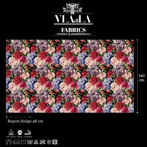 Colorful Flowers Текстилен материал - Img 2