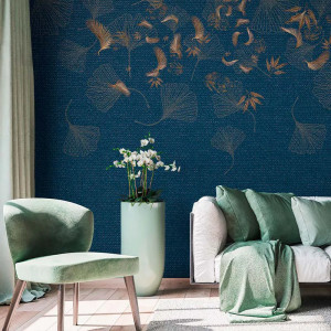 Golden Leafs Papier Peint