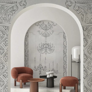 Papier peint Classique Noble Colonne De Lis – VLAdiLA