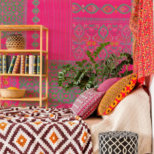 Papier peint Moderne Floral Cerga (roz) – VLAdiLA