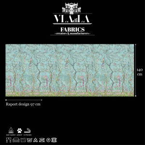 Peacock Chinoiserie in Turquoise Текстилен материал - Img 2