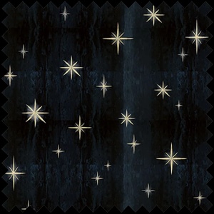 Stars Black Fabric