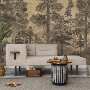 Taiga (Sepia) Behang