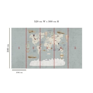 Tapet Vintage Travel maps - Img 2