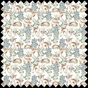 Tissu Anca's Fawn In White