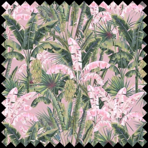 Tissu Blush Groove in pink jungle