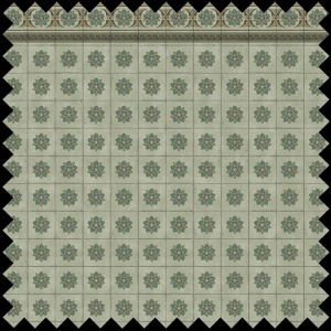 Tissu Green Tiles