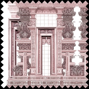 Tissu Ornamental Cathedral rose