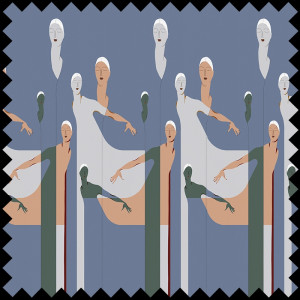 Ткань Barker Department Store Blue