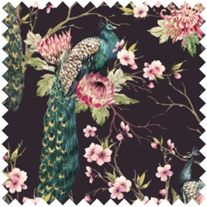 Ткань Dark Purple Pea Fowl