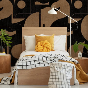 Contours in Bold (mocha) Papier Peint