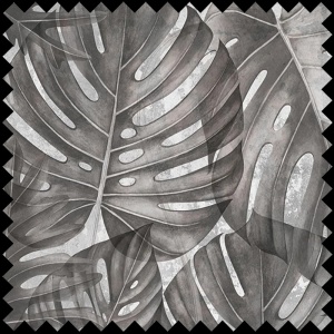 Grey Philodendron Fabric