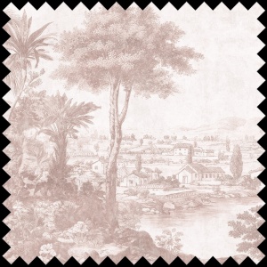 Imperial Palms rose Fabric