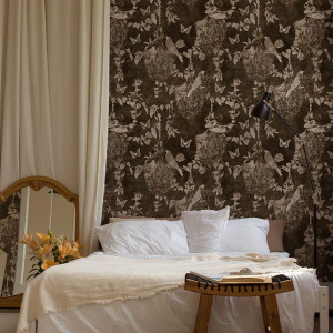 Majestic Memoir Dark Brown Wallpaper