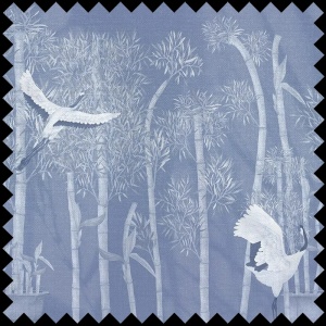 Makino Pavilion Blush Blue Fabric