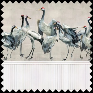Material Textil Dance Of Cranes