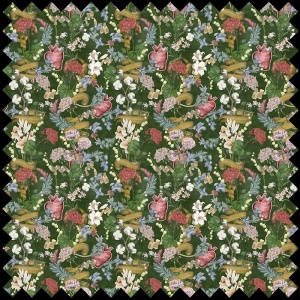 Material Textil Queen's Heart (Green)