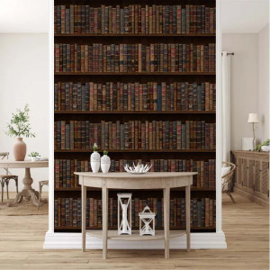 Papier peint Montagne Floral Library Style – VLAdiLA