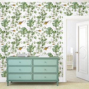 Papier peint Tropical Feuillage Bugs and Leaves – VLAdiLA