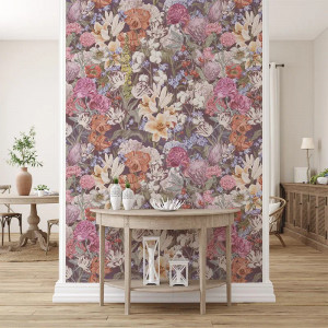 Primavera Pastel Flowers (Dark) Tapete