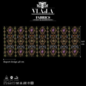 Queen’s Treasure (Onix) Fabric - Img 2