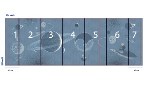 Tapet The Outer Space Blue 654 x 225 cm H - Smooth - Img 2