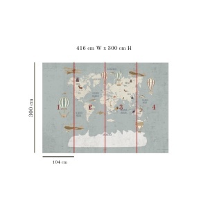 Tapet Vintage Travel maps - Img 2