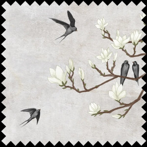 The Land of the Swallows grey Текстилен материал - Img 1