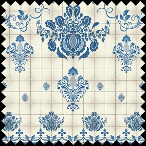 Tissu Blue style