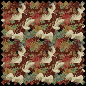 Ткань Uchikake (red)