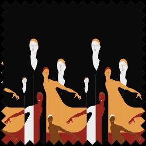 Barkers Department Store Black Fabric