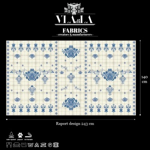 Blue style Текстилен материал - Img 2