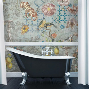 Ceramic Flowers (Blue) Tapete