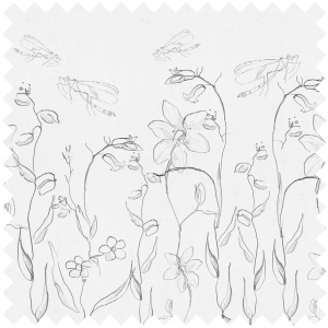 Intaglio Field White Paper Fabric