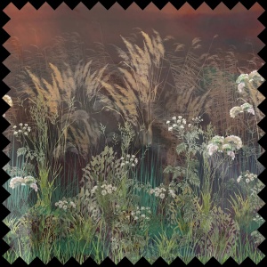 Material Textil Bright Greenery Nightfall