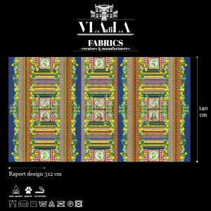 Material Textil Crown's Orchard in Blue - Img 2