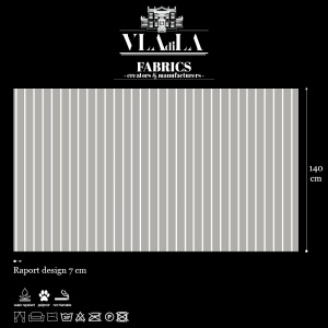 Material Textil Gray and White Stripes - Img 2