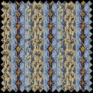 Material Textil Missy's Gardens Bleu