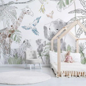 Papier peint Animaux Enfant Filip's Safari – VLAdiLA