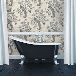 Pomegranate Garden In Grey Papier Peint