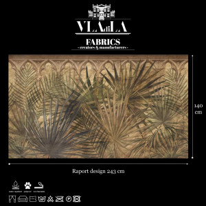 Sepian palms Текстилен материал - Img 2