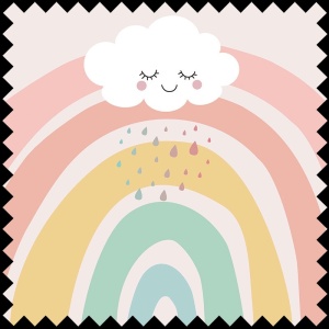 Tissu Cotton Candy Skies